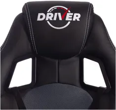 GT Кресло Комус Driver, искусственная кожа черная/серая компьютерное кресло