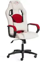 Компьютерное кресло TetChair Driver 22 игровое, обивка: искусственная кожа/текстиль, цвет: белый/красный, 36-01/TW-08
