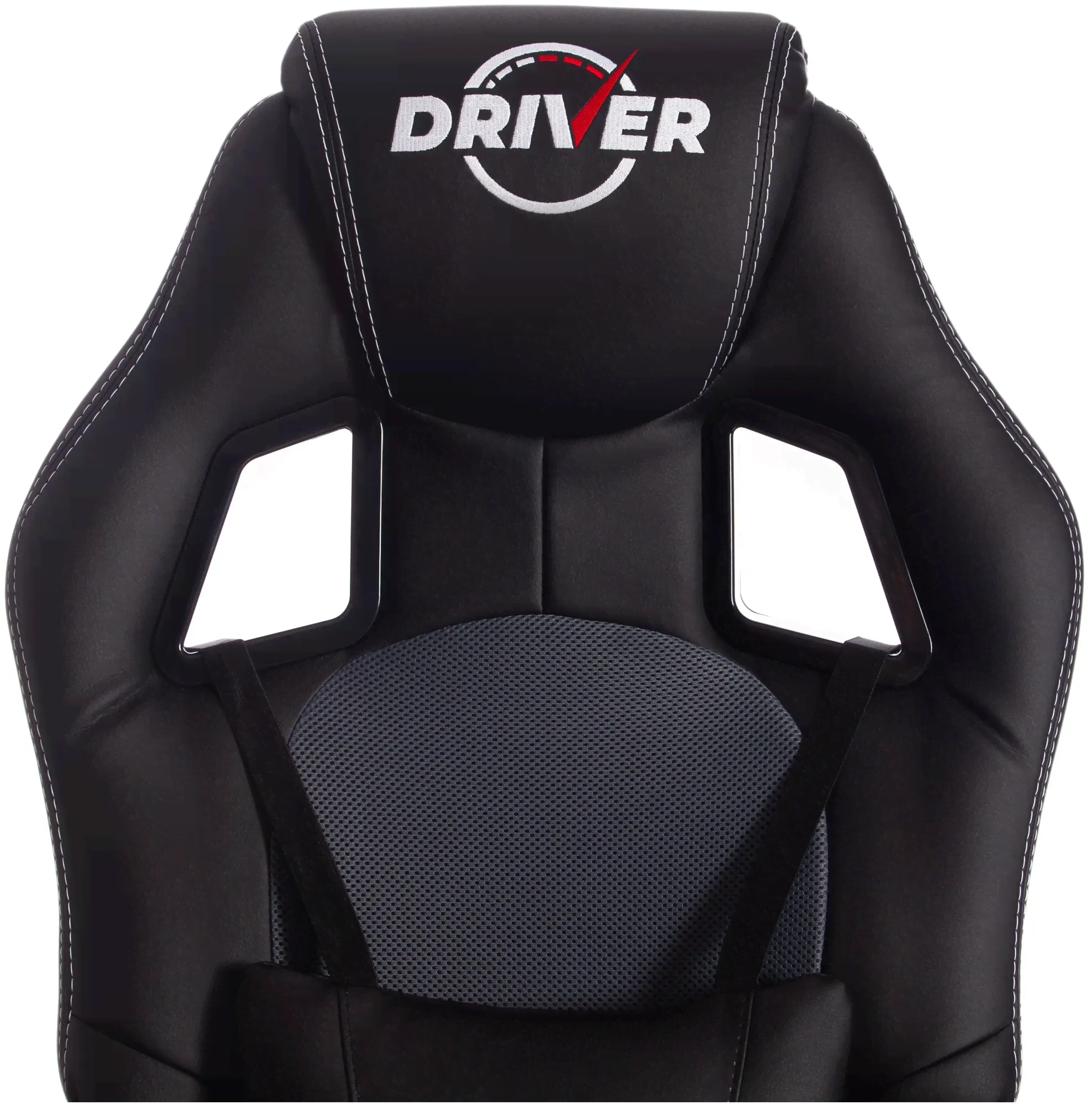 GT Кресло Комус Driver, искусственная кожа черная/серая компьютерное кресло-2