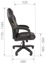 Компьютерное кресло Chairman 299 для руководителя, обивка: искусственная кожа, цвет: черный