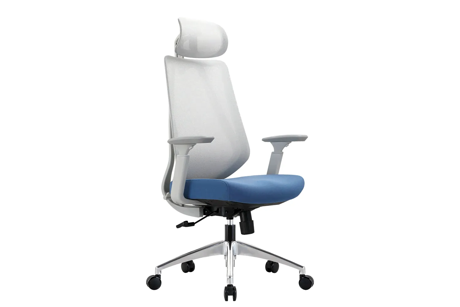Компьютерное кресло Reus pu white / chrome-0