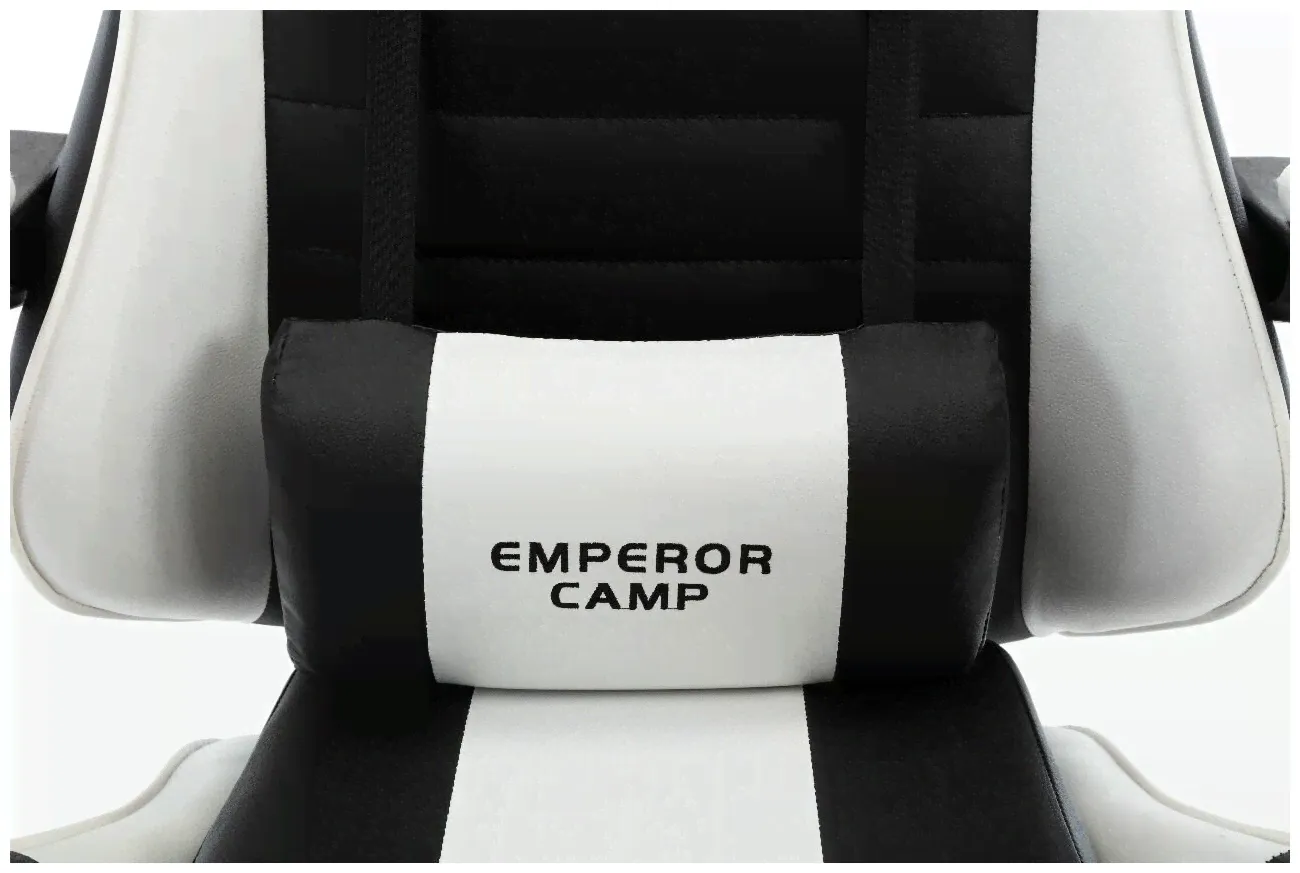 Игровое компьютерное кресло EMPEROR CAMP 925, Черно-белое без подставки для ног-2