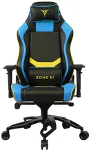 Компьютерное кресло ZONE 51 Cyberpunk игровое, обивка: искусственная кожа, цвет: blue/yellow