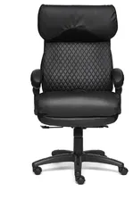 Компьютерное кресло TetChair Chief для руководителя, обивка: текстиль/искусственная кожа, цвет: черный/черный/черный