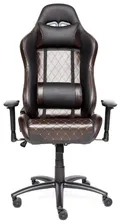 Компьютерное кресло TetChair iChess игровое, обивка: искусственная кожа, цвет: черный/коричневый