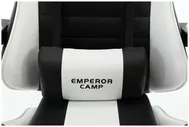 Игровое компьютерное кресло EMPEROR CAMP 925, Черно-белое без подставки для ног