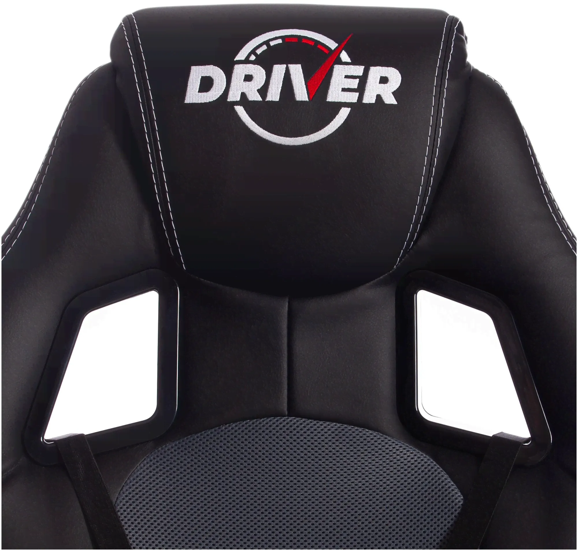 GT Кресло Комус Driver, искусственная кожа черная/серая компьютерное кресло-0