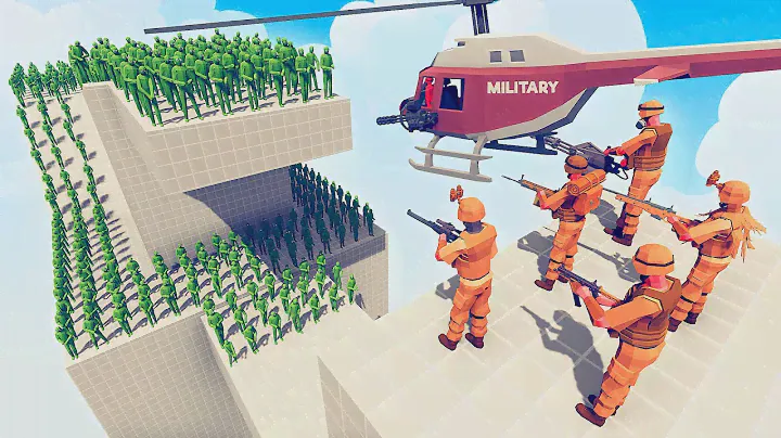 100x ZOMBIE ARMY vs MODERN MILITARY - Totally Accurate Battle Simulator TABS