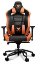 Компьютерное кресло COUGAR Throne игровое, обивка: искусственная кожа, цвет: черный/оранжевый